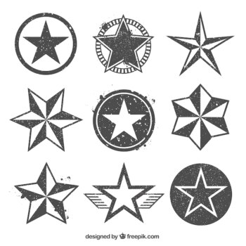 Free Vector | Stamped star icons