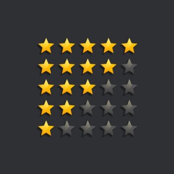 Free Vector | Star rating with black background