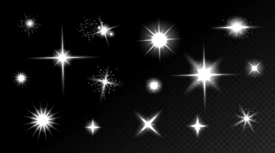 Free Vector | Star shine effects, flash lights, glare and flare