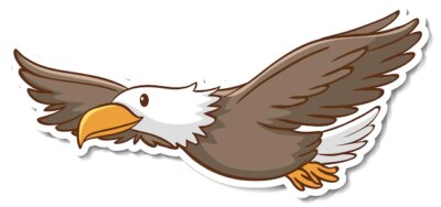 Free Vector | Sticker design with an eagle isolated