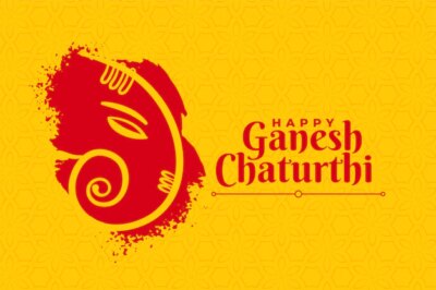Free Vector | Stylish happy ganesh chaturthi creative card design
