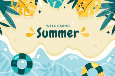 Free Vector | Summer hand drawn flat background