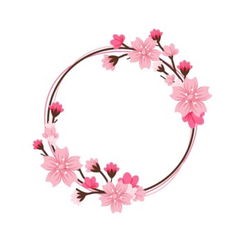 Free Vector | Summer sakura flower frame