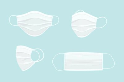 Free Vector | Surgical face mask set