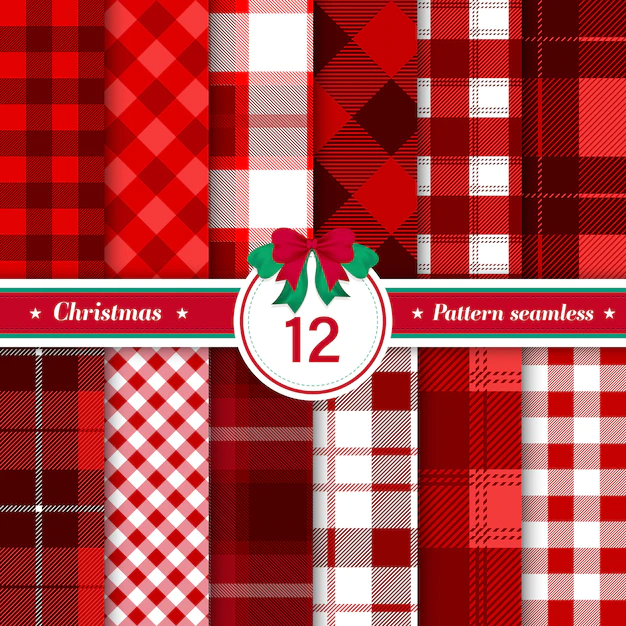 Free Vector | Tartan check plaid seamless pattern