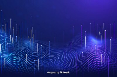 Free Vector | Technological falling particles dark background