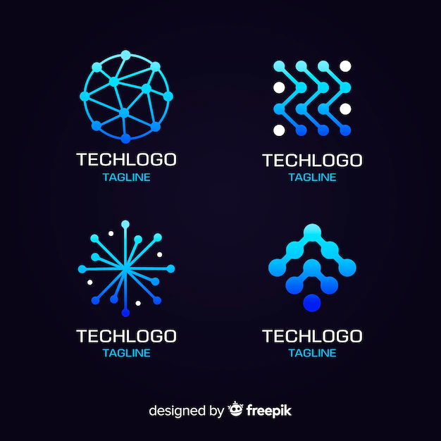 Free Vector | Technology logo collection gradient style