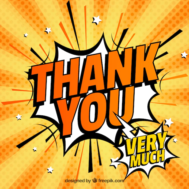 Free Vector | Thank you composition in comic style