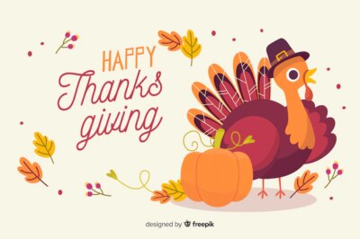 Free Vector | Thanksgiving background in hand drawn