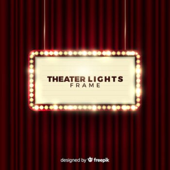 Free Vector | Theather lights frame
