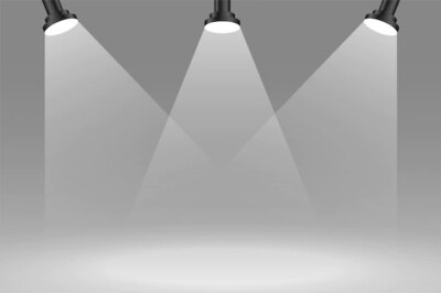 Free Vector | Three focus sportlights background in gray color
