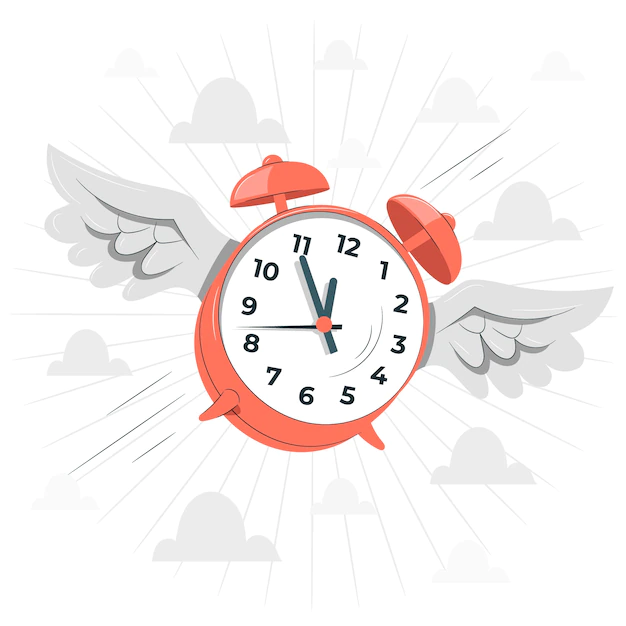 Free Vector | Time flies concept illustration
