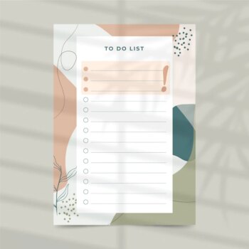 Free Vector | To do list planner template
