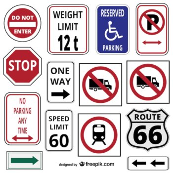 Free Vector | Traffic signs and symbols