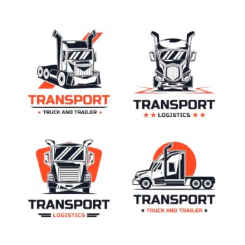 Free Vector | Transport logo design pack