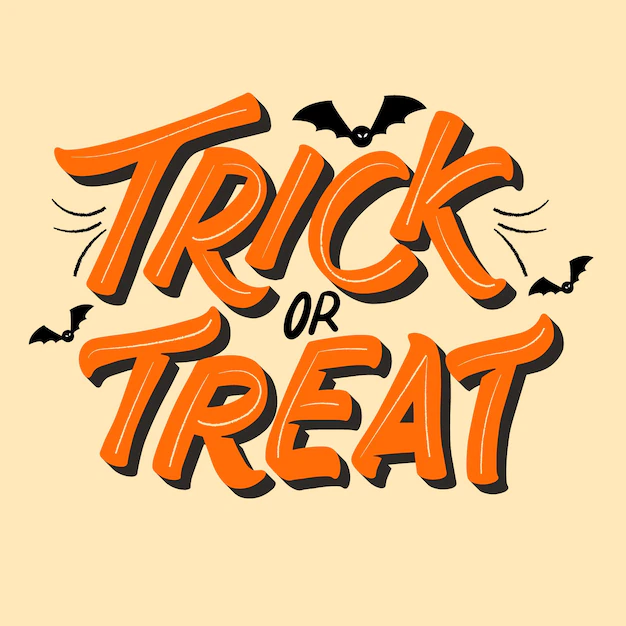 Free Vector | Trick or treat lettering