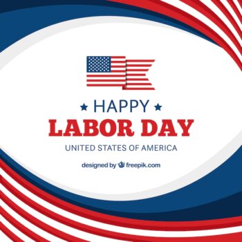 Free Vector | Usa labor day composition with flat design