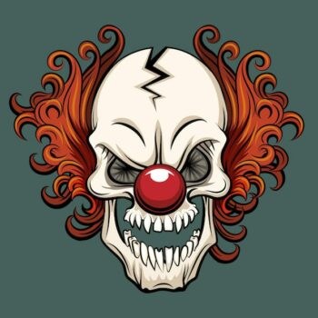 Free Vector | Vector evil clown. clown scary, halloween clown monster, joker clown character illustration
