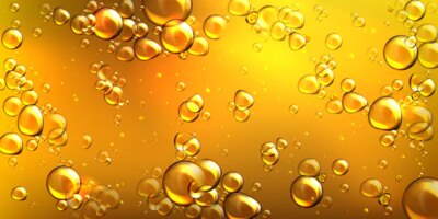 Free Vector | Vector realistic yellow oil with air bubbles