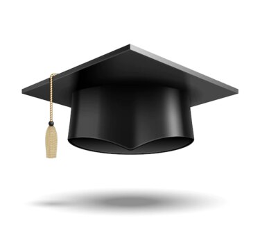 Free Vector | Vector student hat isolated on white