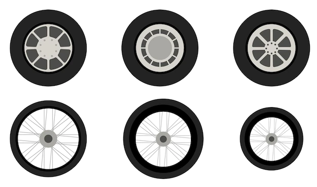 Free Vector | Vehicle wheels