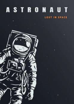 Free Vector | Vintage astronaut poster template