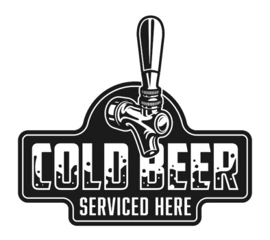 Free Vector | Vintage cold beer logotype template