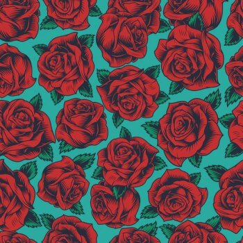 Free Vector | Vintage floral colorful seamless pattern