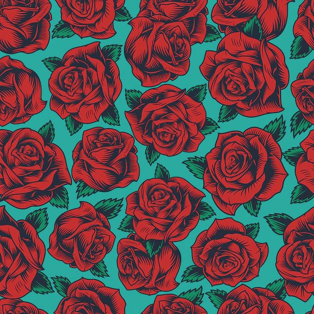 Free Vector | Vintage floral colorful seamless pattern