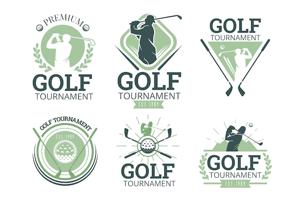 Free Vector | Vintage golf logo collection