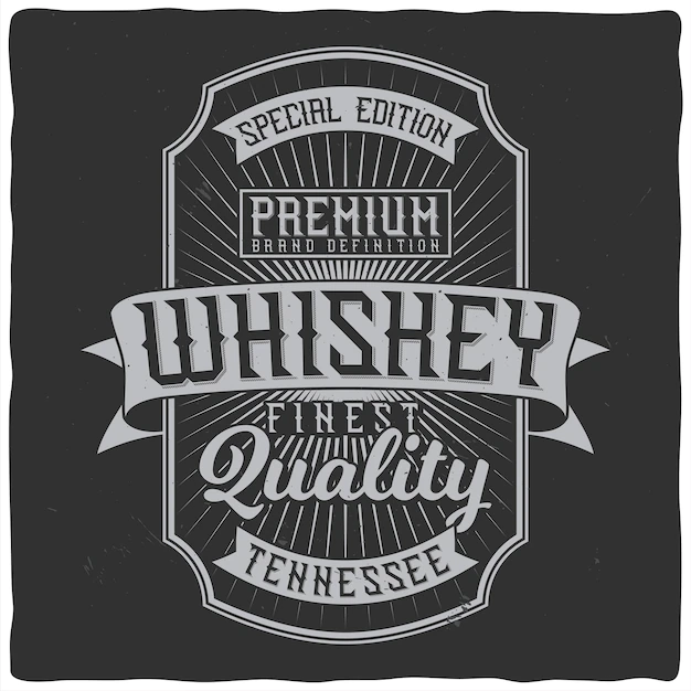 Free Vector | Vintage label design with lettering composition