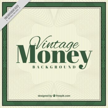 Free Vector | Vintage money background with wavy lines