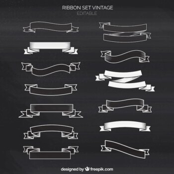 Free Vector | Vintage ribbons