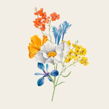 Free Vector | Vintage spring flower illustration, remixed from public domain artworks