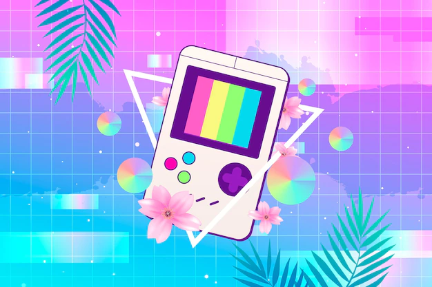 Free Vector | Vintage vaporwave background