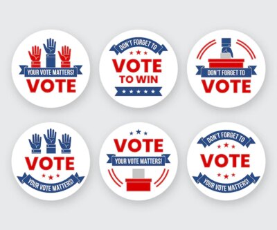 Free Vector | Voting badges for next president