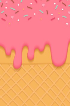 Free Vector | Waffles with strawberry ice cream background