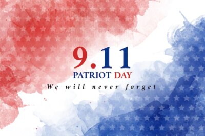 Free Vector | Watercolor 9.11 patriot day background