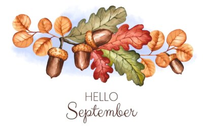 Free Vector | Watercolor hello september background
