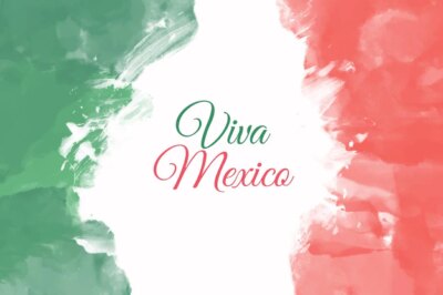 Free Vector | Watercolor independencia de méxico