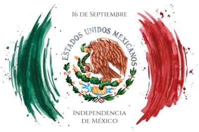 Free Vector | Watercolor mexico independence day