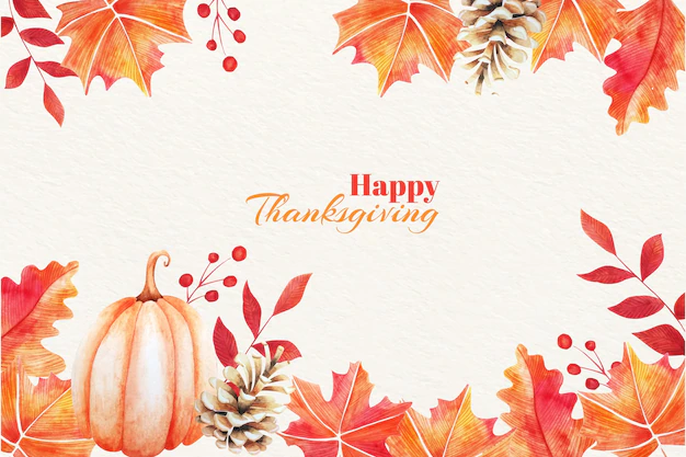 Free Vector | Watercolor thanksgiving background