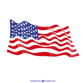 Free Vector | Waving united states of america flag