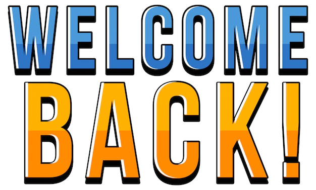 Free Vector | Welcome back typography design