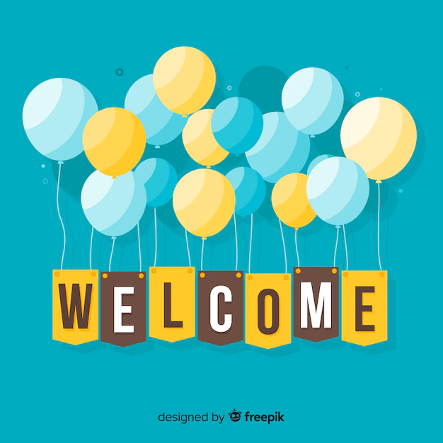 Free Vector | Welcome composition with flat design