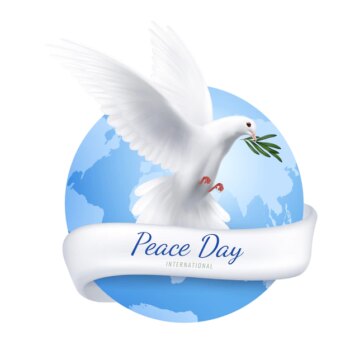 Free Vector | White dove for world peace day