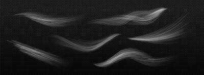 Free Vector | Wind white smoke or cold air motion effect