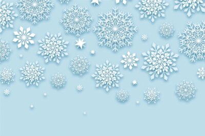 Free Vector | Winter background in paper style