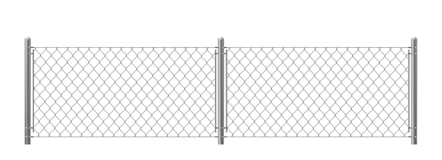 Free Vector | Wire fence isolated on white background.