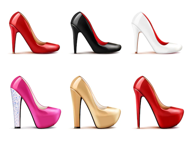 Free Vector | Women shoes realistic set